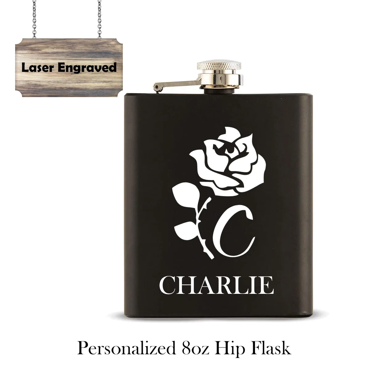 Personalized weding Gift of 8oz Hip flask , Bride /Bridesmaid Gift ,Personalized Named Flask