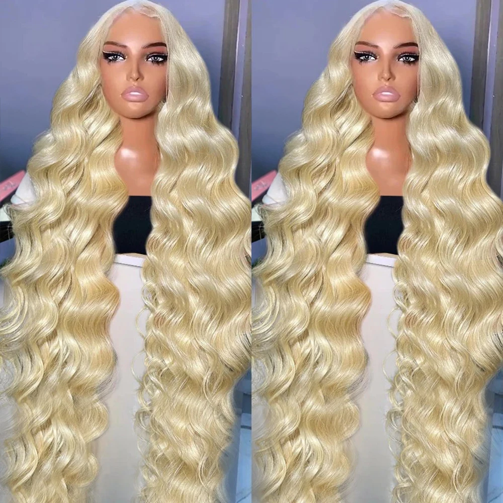 

613 Pre Cut Wear and Go Glueless Wig Blonde Human Hair Pre Plucked 13x4 13x6 HD Transparent Lace 200%Body Wave Lace Front Wigs