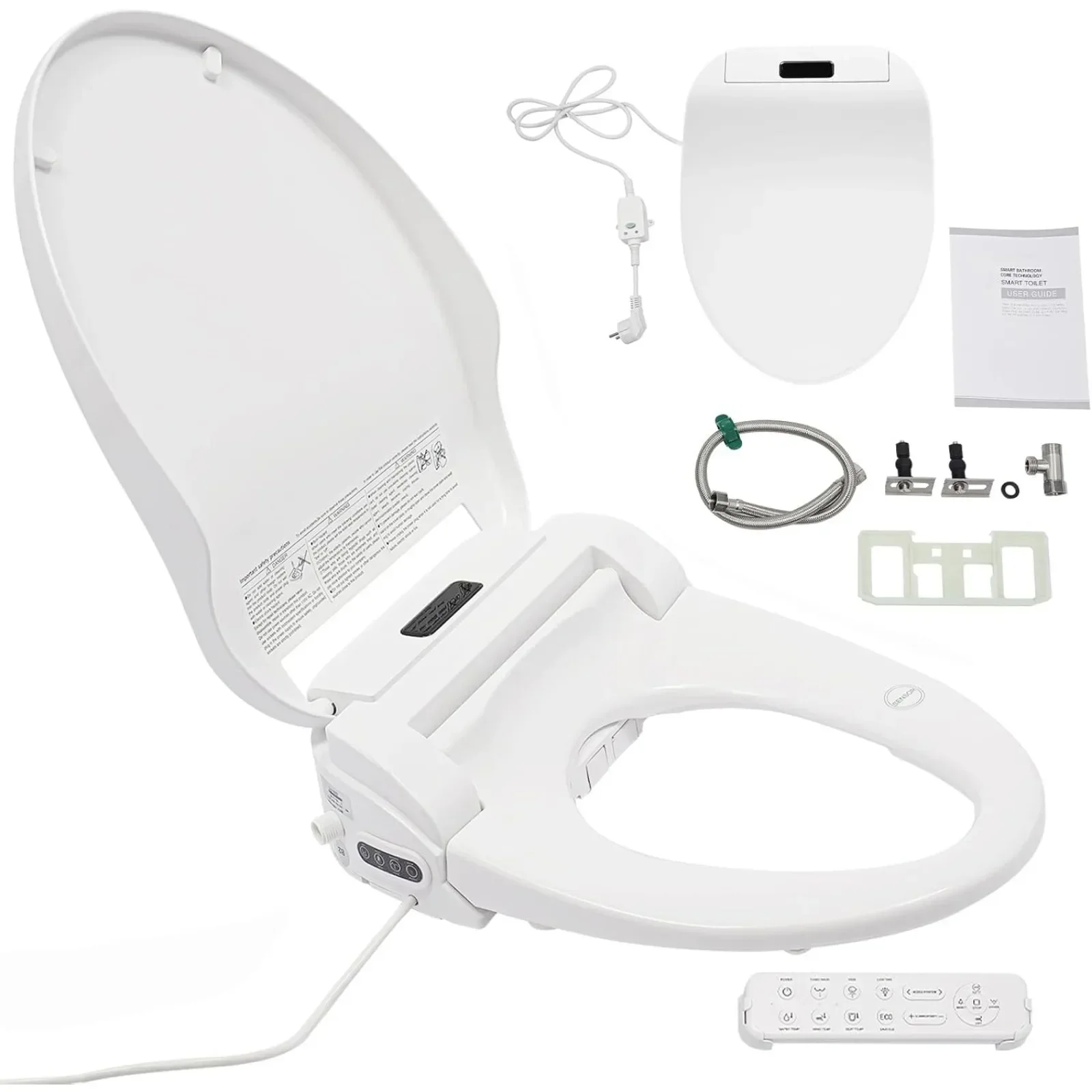 Slimme toiletbrilhoes - Verwarmde toiletbril 32 ° C - 48 ° Elektrische bidet-toiletbril met douchefunctie - afbeelding 2