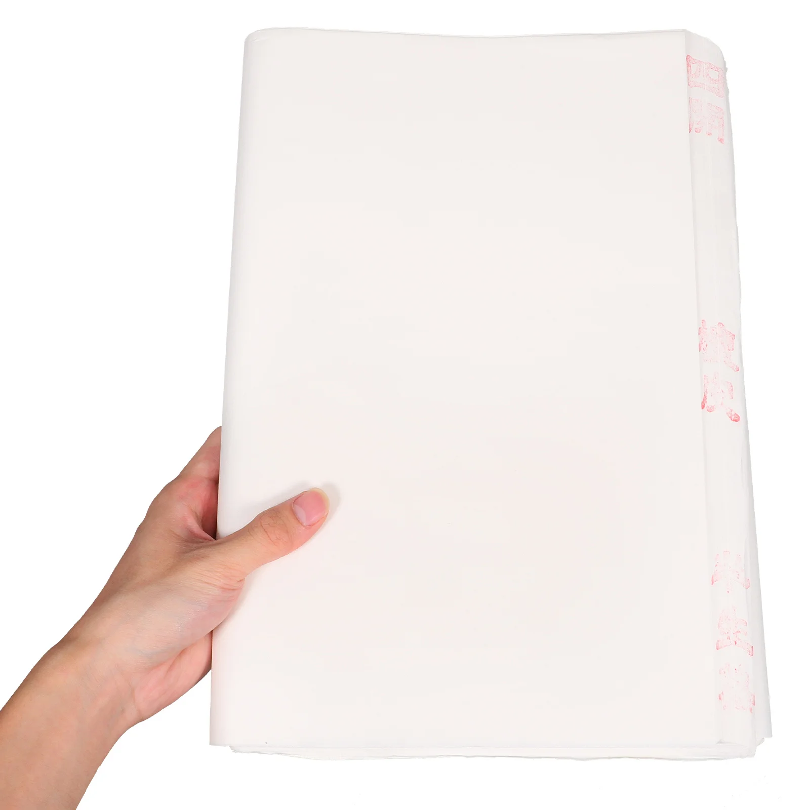 

100Pcs Calligraphy Xuan Paper Fine Absorbent Smooth Texture 26.7x13 Brush Ink Writing Sumi Painting Practice Sheets