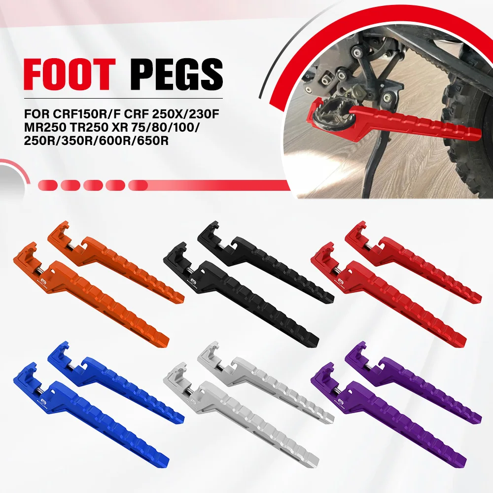 

For Honda CRF150R/F CRF 250X/230F MR250 TR250 XR 75/80/100/250R/350R/600R/650R CNC Foot Pegs Rests Extension Passenger Extender