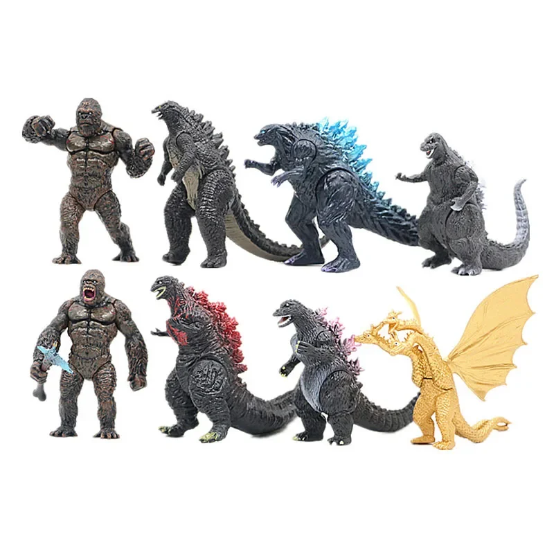 New Godzilla Vs Kong 22 Styles Model Anime Figurine Mechagodzilla Dinosaur Action Figure Collectible Model Doll Kids Toys Gifts