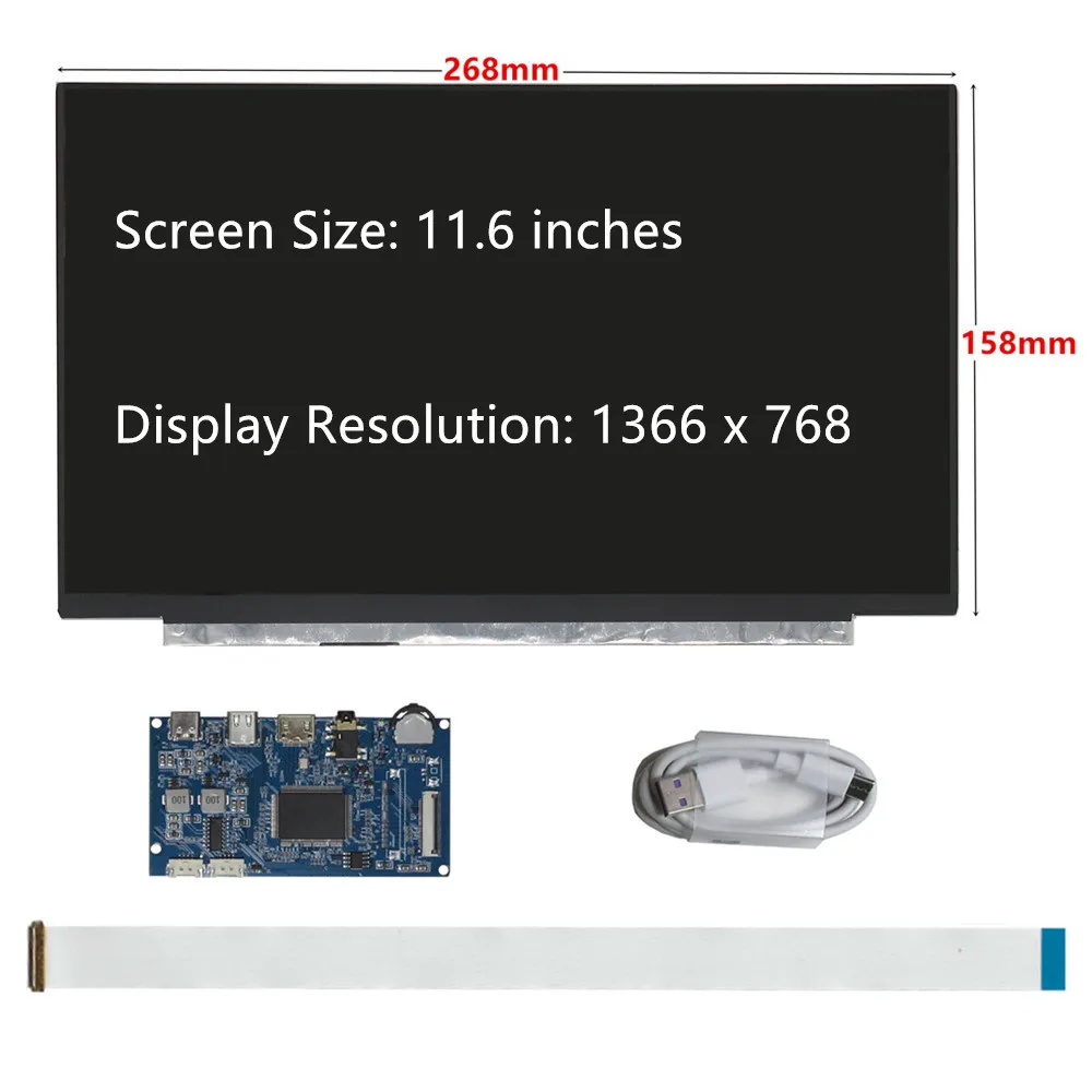 Imagem -02 - Universal Faça Você Mesmo Tela Lcd Compatível com Hdmi Driver Tpye-c Placa de Controle Monitor Assistido por Computador 116