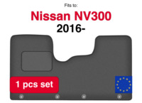 Car velour mats for Nissan NV300 van (2016-) -graphite (1 pc)