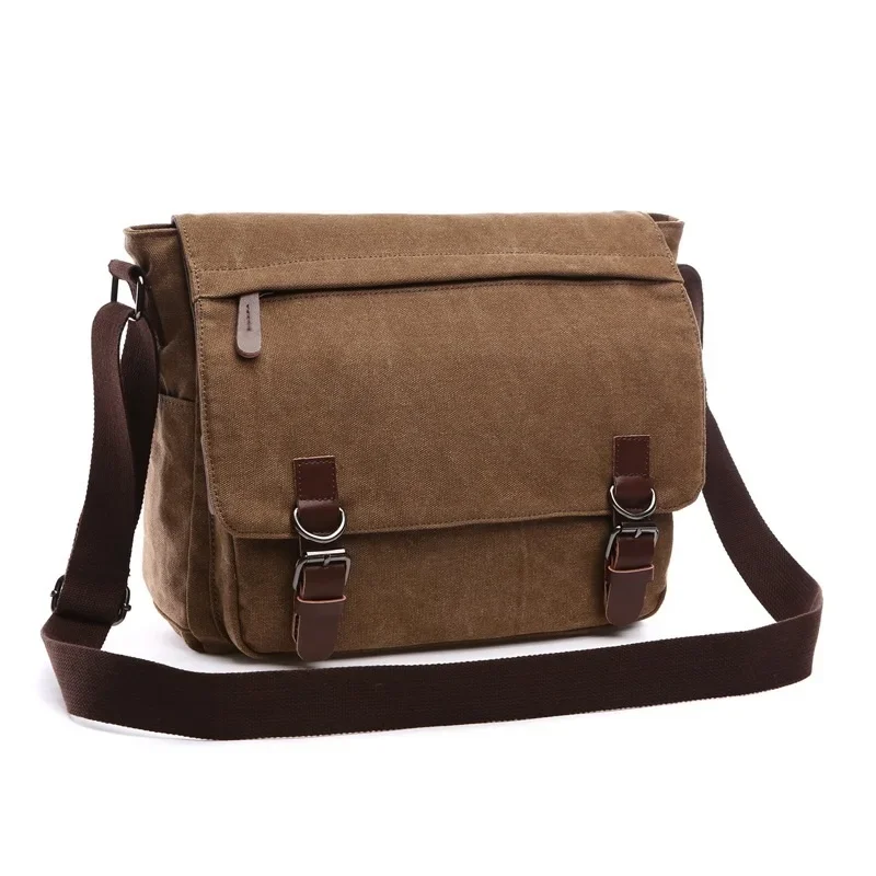 B22 Hot Sale New Arrive Unisex Canvas Bag Vintage Messenger Bag Brand Business Casual Travel Shoulder Bag Laptop Bag Male Bolsa