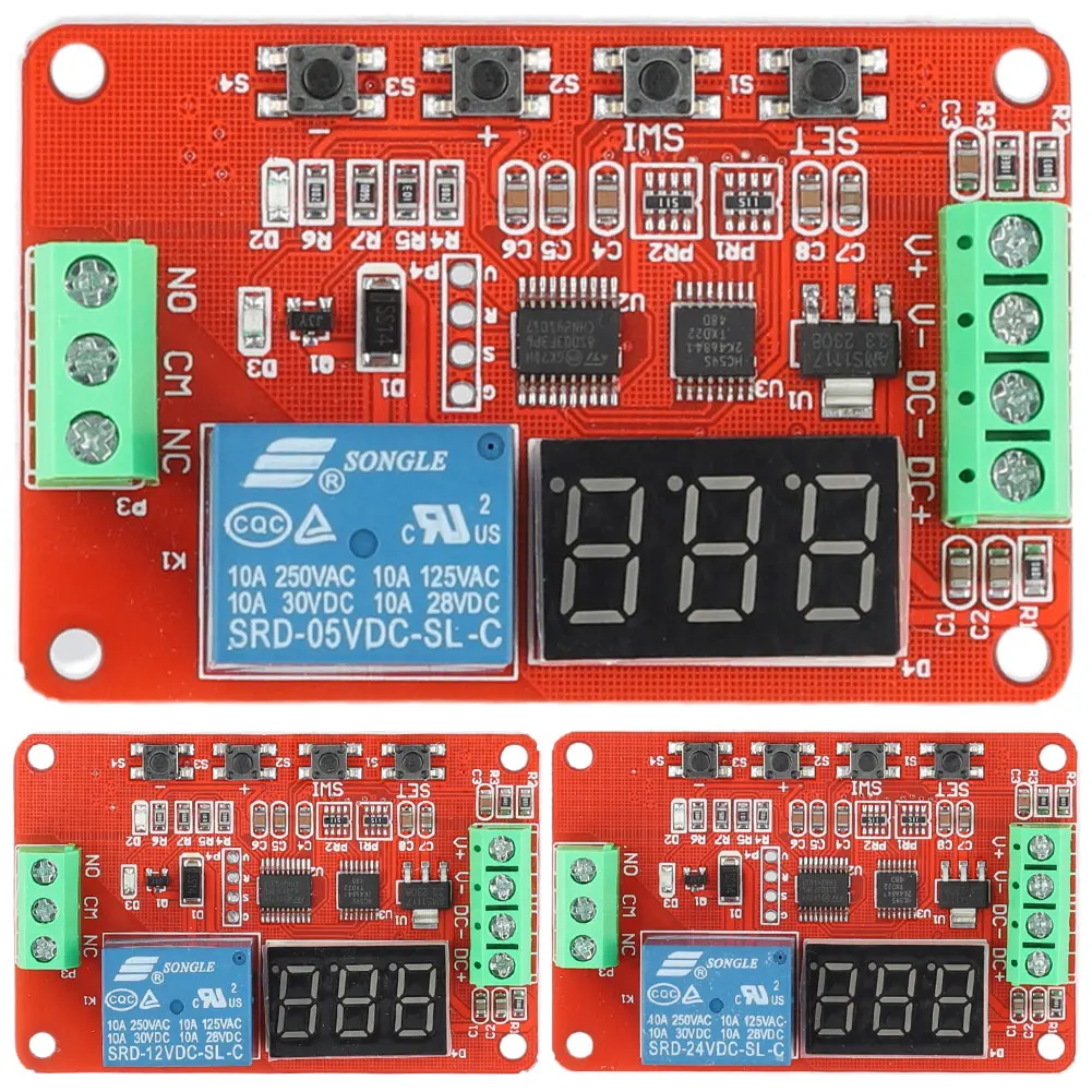 DVB01 Digital Display Window Voltage Comparator Charge Discharge Protection Overvoltage DC 5V 12V 24V Overload Protection Module