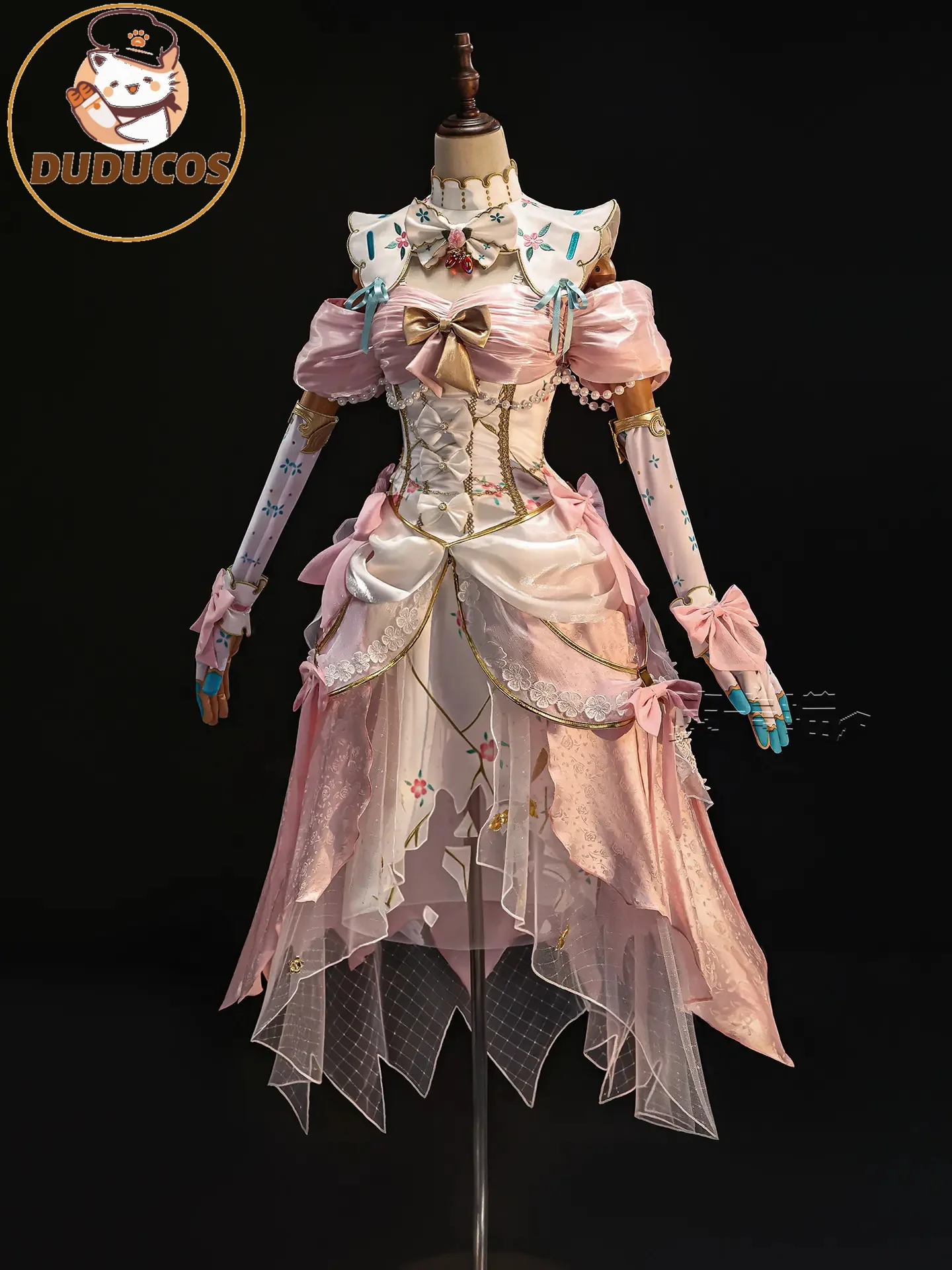 DUDU-SR ‌Identity V ‌Doctor‌ Emily Dyer Wild Strawberry Cosplay Costume Carnival Halloween Anime Game Role Play Wig Shoes