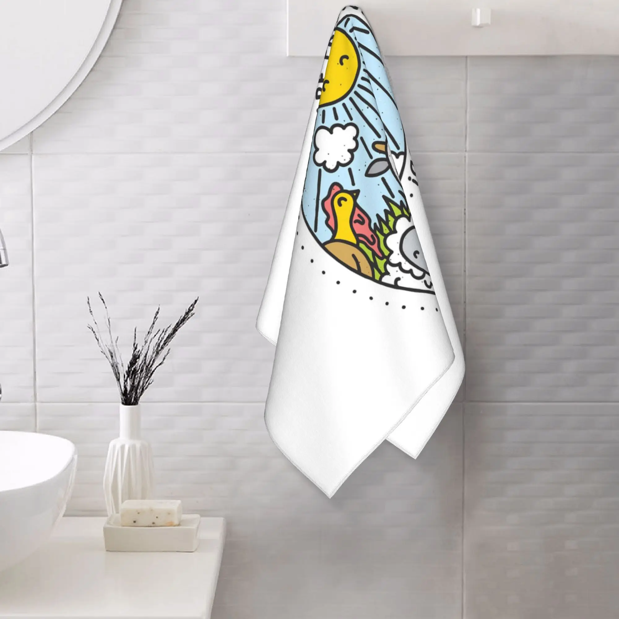 Custom Animals are friends, not food! Go Vegan Soft Face Towel Quick Dry Pool Bath Cotton Towels Absorbent Quick