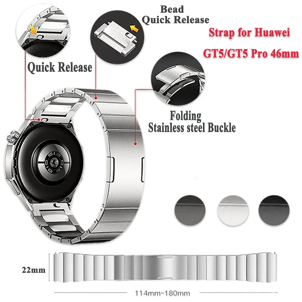 

Ремешок 22 мм для Huawei Smartwatch GT5 Pro 46 мм, мужской и женский браслет для Huawei GT5 Pro/GT5/4/3/2 22 мм, мужские аксессуары, ремешок для часов