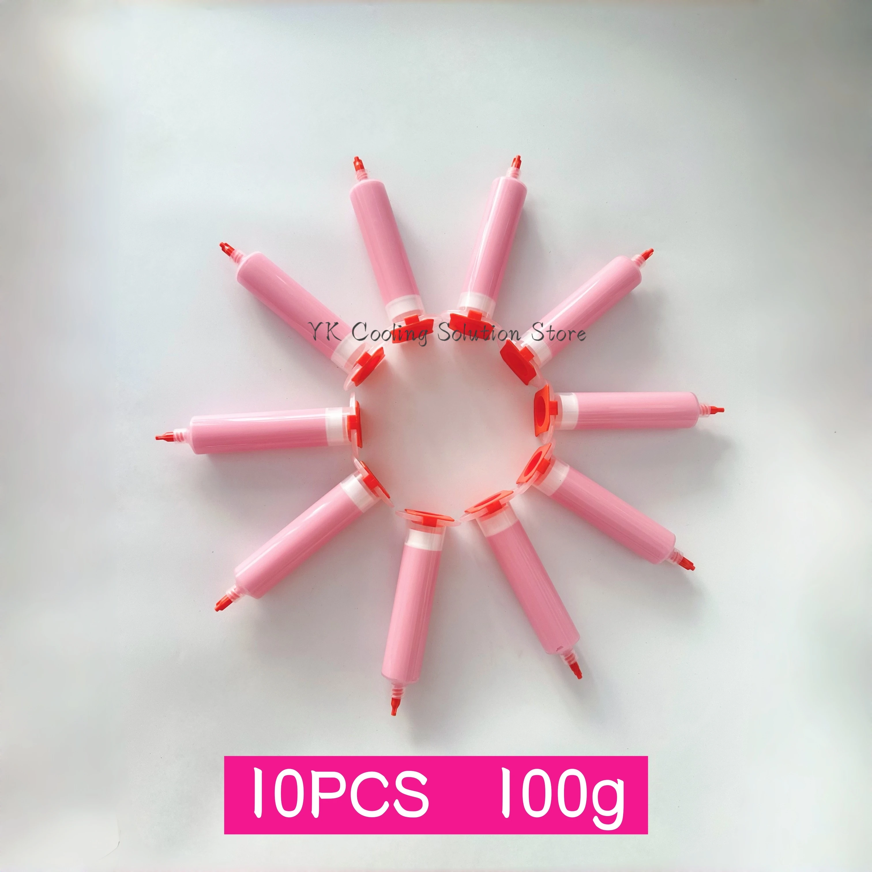 10pcs 100g YK Thermal Putty GEL 12.8W/mk Pink For VGA GPU IC Processor Pad Heat Blocking Processor Cooling Heat Sink Compound