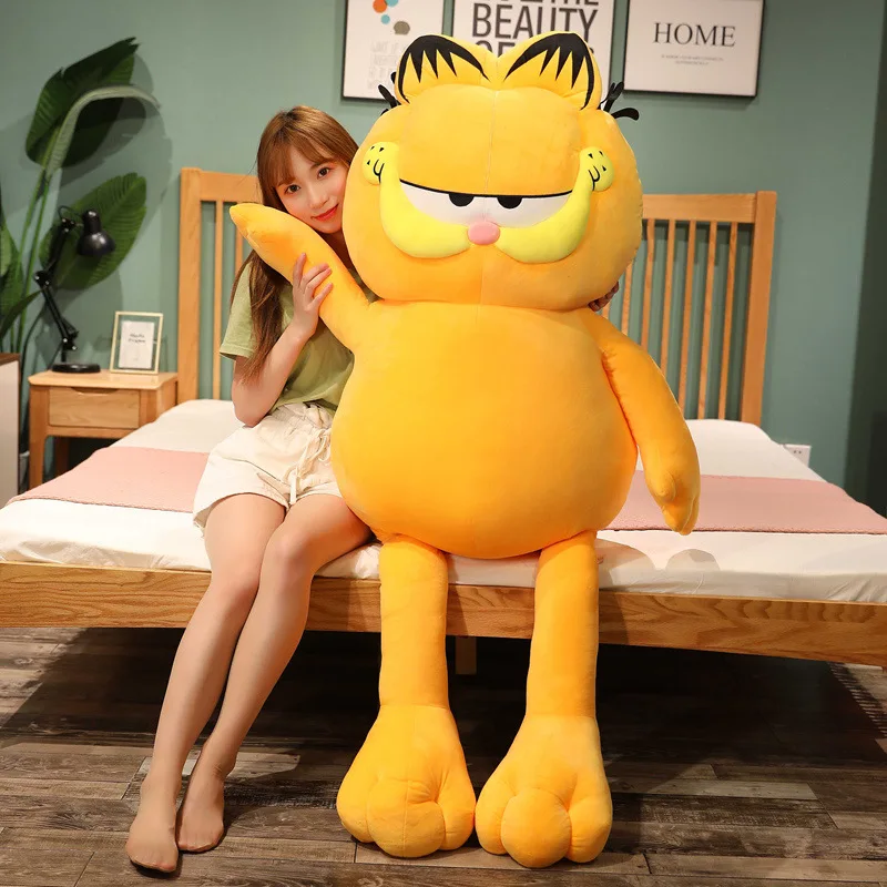 Garfield – peluche douce de chat en colère, Animal de dessin animé, Simulation de peau de tigre paresseuse, chat moche, poupée en peluche, cadeau de