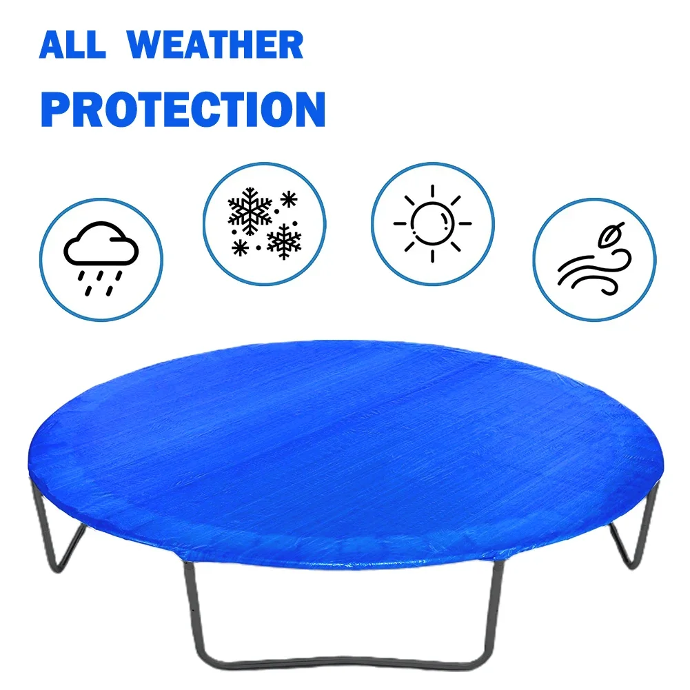 Outdoor Trampoline Cover Rain Cover 305/366cm Dust-proof Foldable Outdoor Supplies Weather Protection Trampoline Accessories