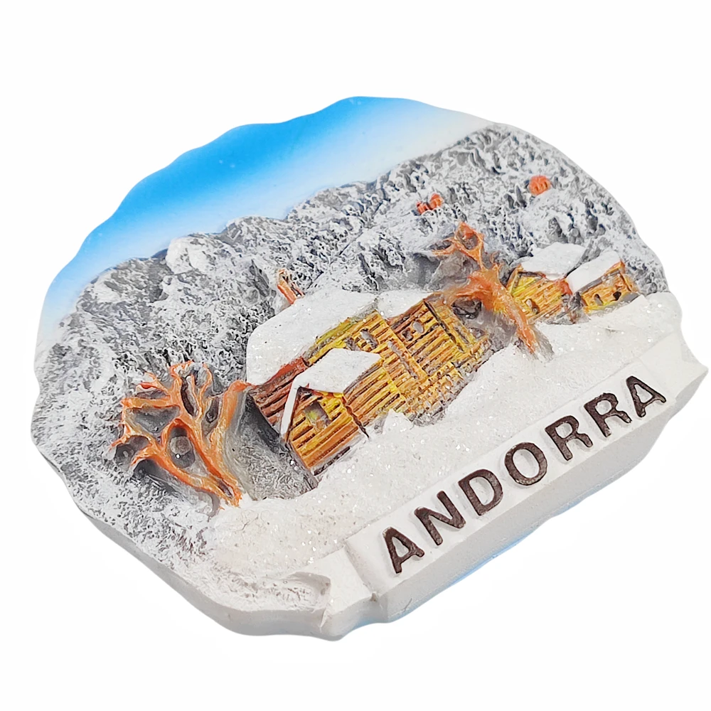 3D Andorra Fridge Magnet Souvenir Gift Resin Refrigerator Magnetic Sticker Collection Home Decoration