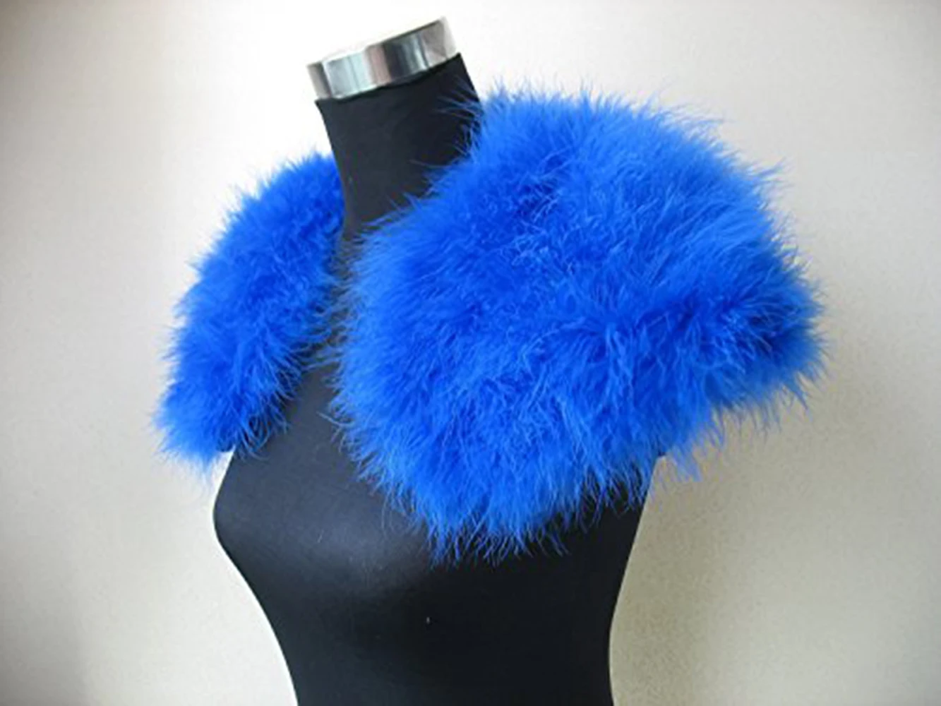 Women\'s Real Ostrich Feather Fur Shrug Shawl Shoulder Wraps Bride Wedding Cape Vintage Accessories Orange Royal Blue