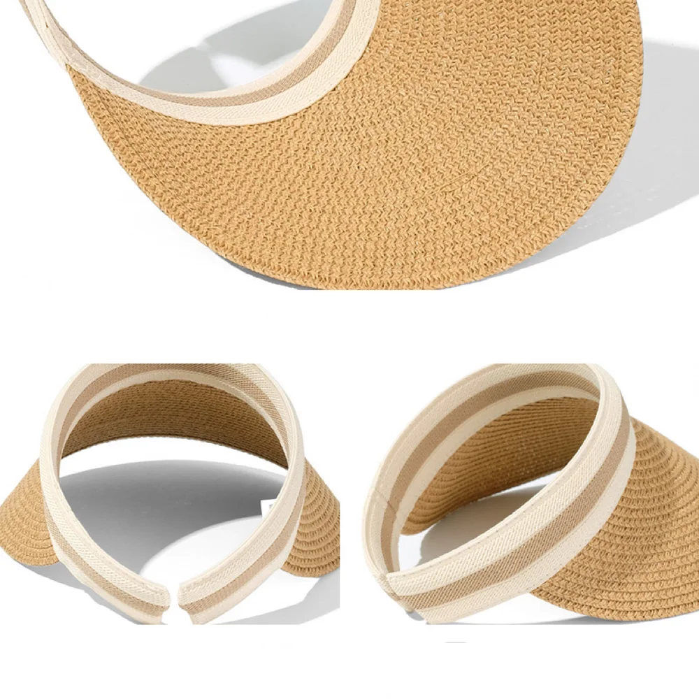 6 cores disponíveis palha boné de palha feminino à prova de ultravioleta sunhat & sunbonnet para mulher verão palha casquette pico boné