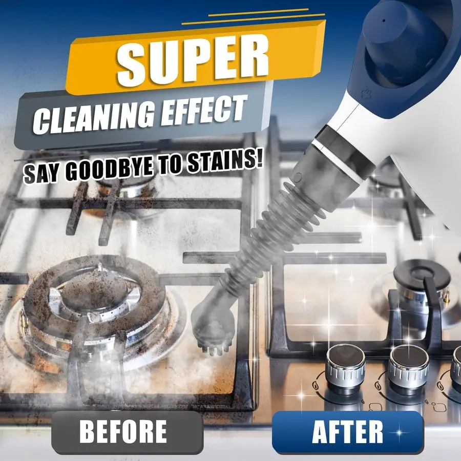 

Пароочиститель высокого давления для дома, ручной пароочиститель OneTouch с предохранительным замком, 9 насадок, пароварка 350 мл для глубокого C