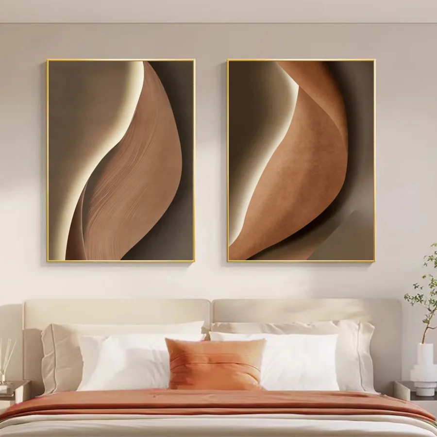 (No frame)Pintura decorativa minimalista nórdica para restaurante, fondo de pared, sala de estar, lienzo sin marco
