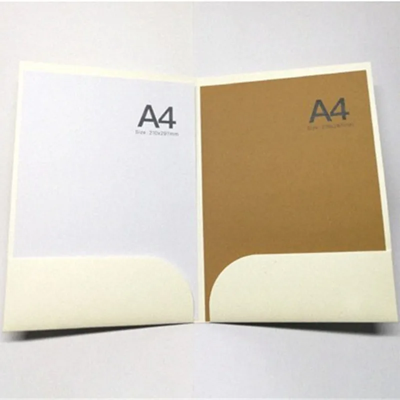 10pcs Two-Pocket Folders A4 File Folder With Pockets Document Holder Paper File Cover Office Project File Presentation Folder