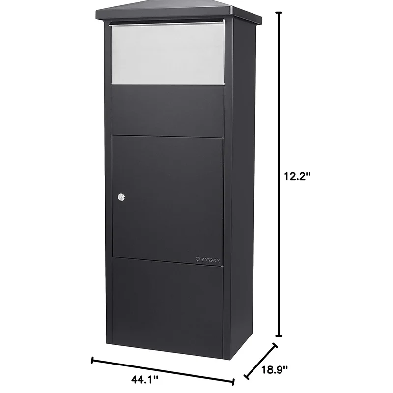 Outdoor Free Standing Galvanized Steel Parcel Drop Safe Delivery Box Lockable Smart Mailboxes Letterbox