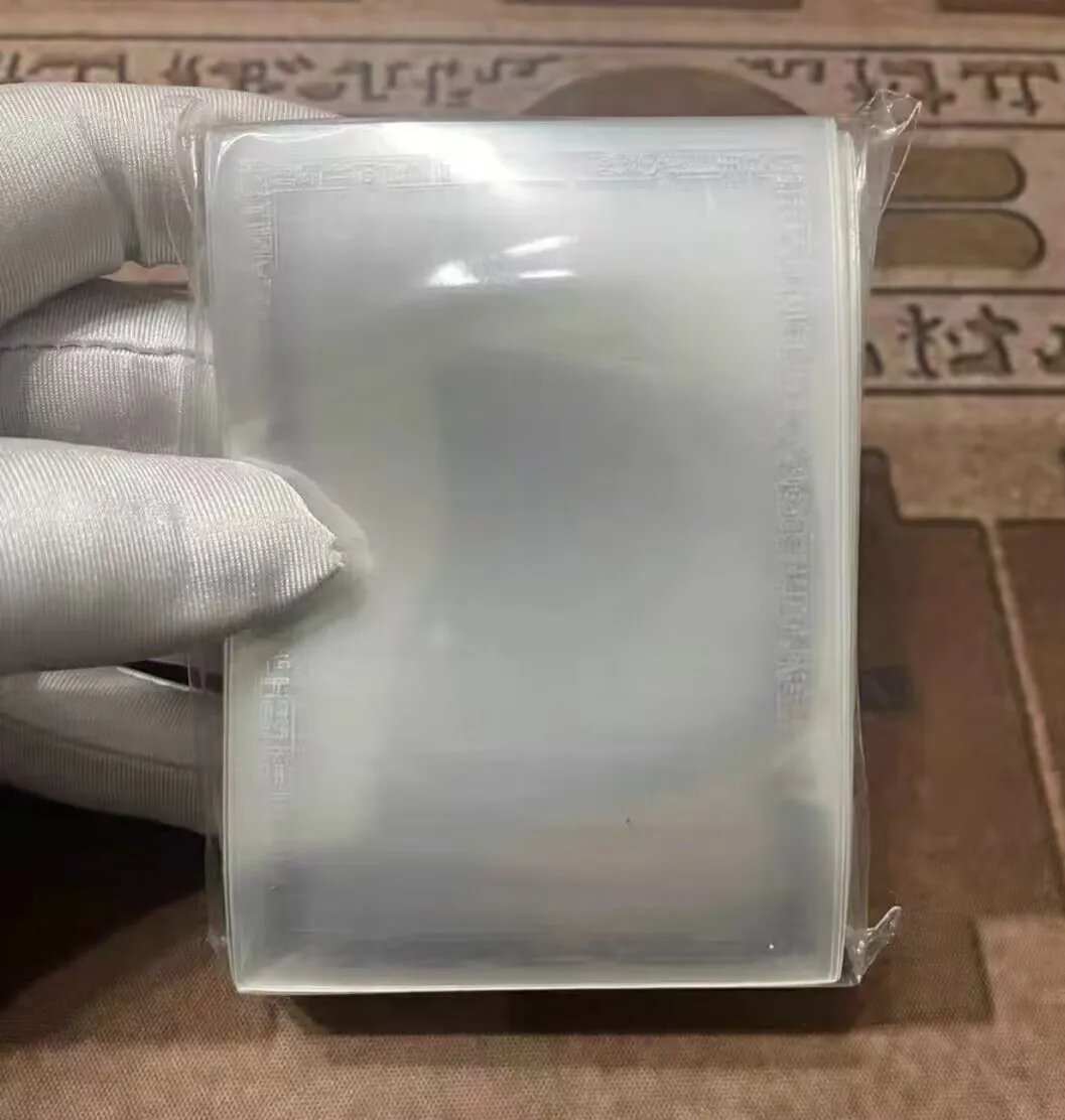 70Pcs Yugioh KONAMI PGB1 Large Clear Oversleeves Egyptian Hieroglyph Border Collection Sealed Card Protector Duelist Sleeves