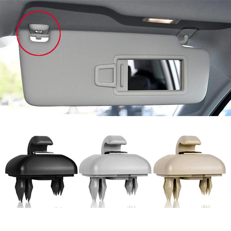 Car Sun Visor Clip Gray Interior Hanger Hook Clip Bracket for Audi A1 A3 S3 A4 S4 Allroad A5 S5 Q3 Q5 8U0857562A 8E0857562