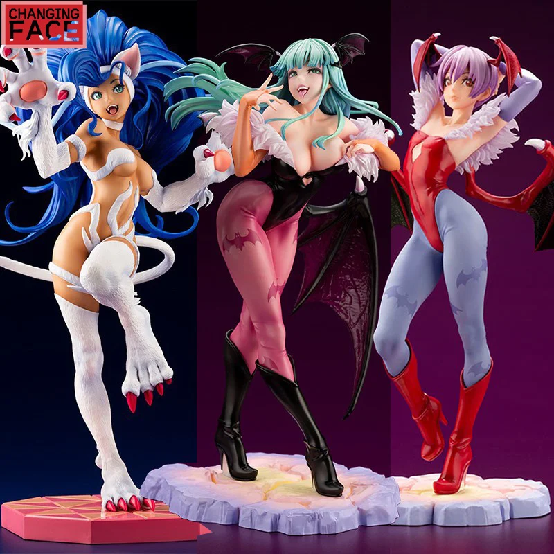 

Darkstalkers Morrigan Aensland Figure Action Figurine 23cm Pvc Statue Anime Girl Halloween Model Collection Kawaii Doll Gift