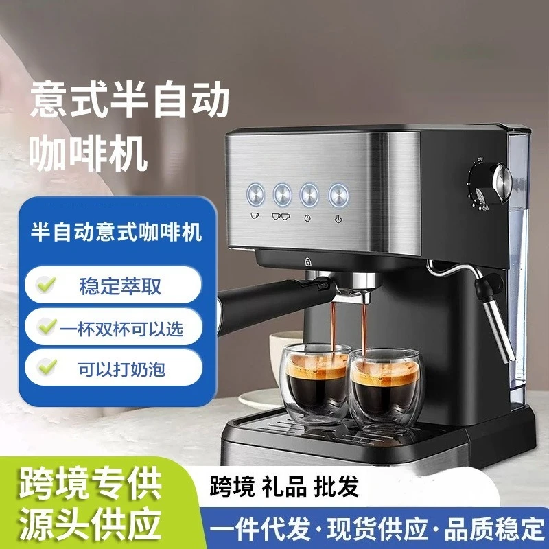 Semi‑Automatic Espresso Coffee Machine High‑Pressure Extraction Coffee Maker With Milk Frother For EU US Plug
