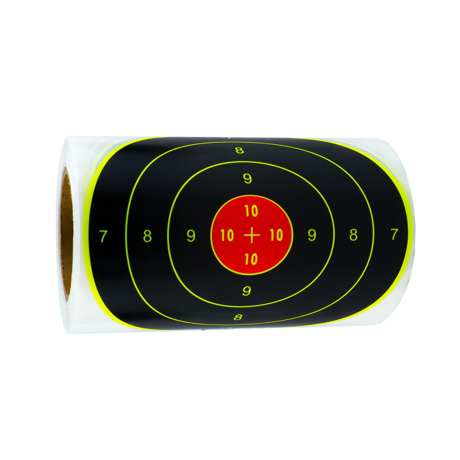 100Pcs 4inch Digital Ring Accurate Shooting Practice Splash Target Stickers Shooting Target Training Supplies Stickers Fluorescent Color Label (Can Be Used for Real Gun Practice and Air Gun Practice)