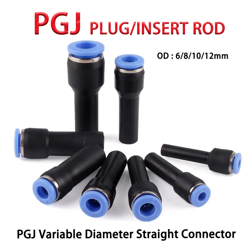 1pcs Pneumatic Fittings Straight Reducing Connectors PGJ 4mm 6mm 8mm 10mm 12mm 14mm Air Water Hose Tube Push in Gas Quick Joints