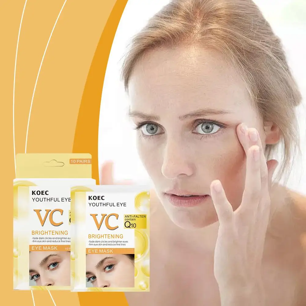 1box Eye Vc Anti-wrinkle Remove Dark Eyes Circle Firming Care Patches Lifting Fade Lines Fine Collagen Skin M7u5