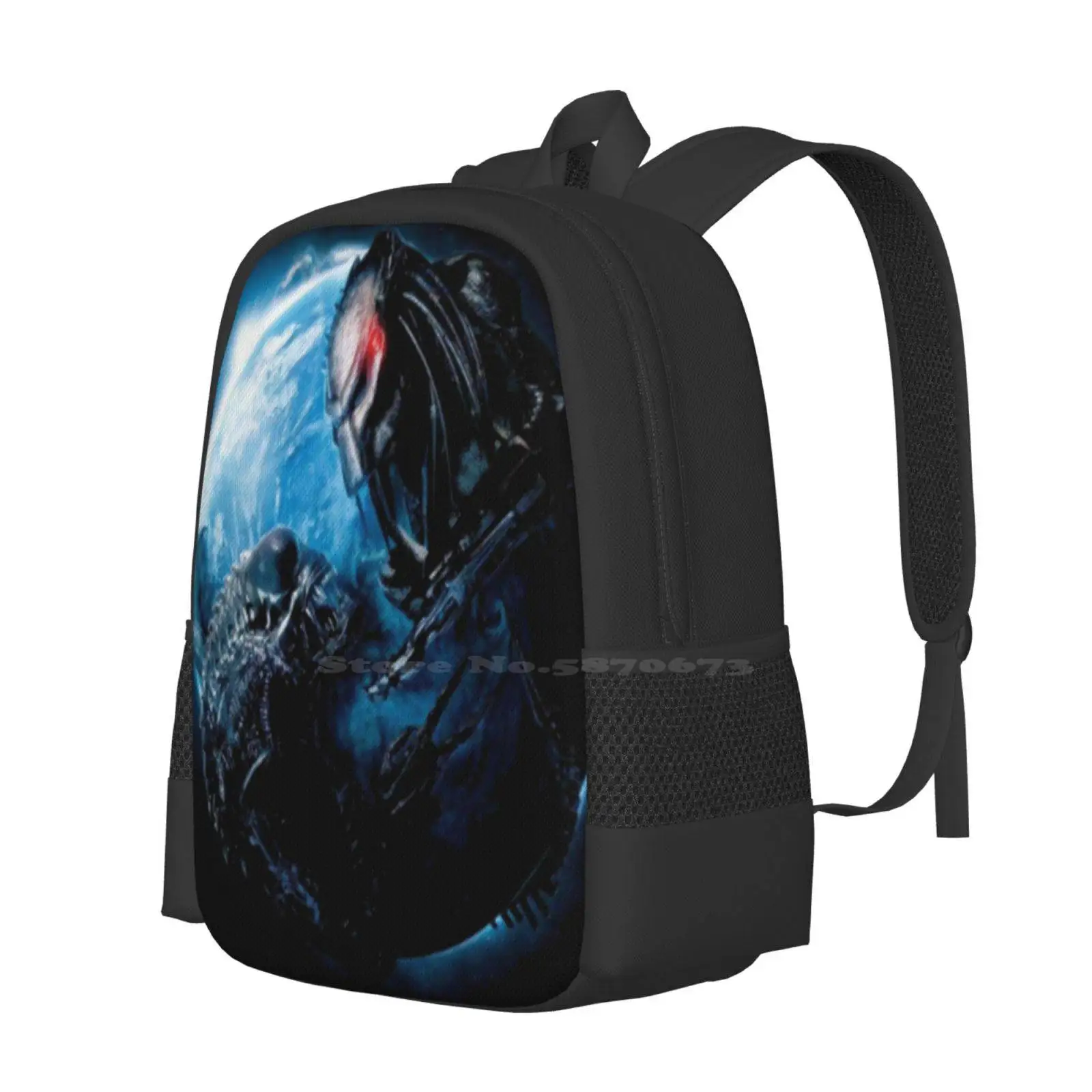 Vs Alien desain pola Laptop tas sekolah perjalanan Vs Alien Horor film film Fantastic Alien Vs Scarry anak-anak lucu keren seram