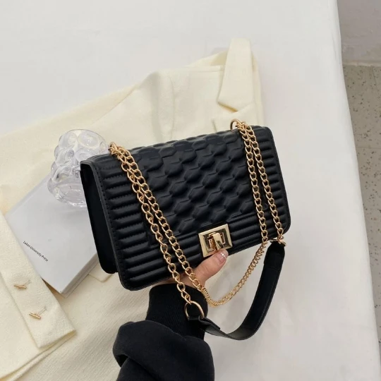 White OL Chain Woman Handbag 2024 Trend Luxury Women Girl Shoulder bag PVC Lady Crossbody PU Purses Women\'s Leather Totebag