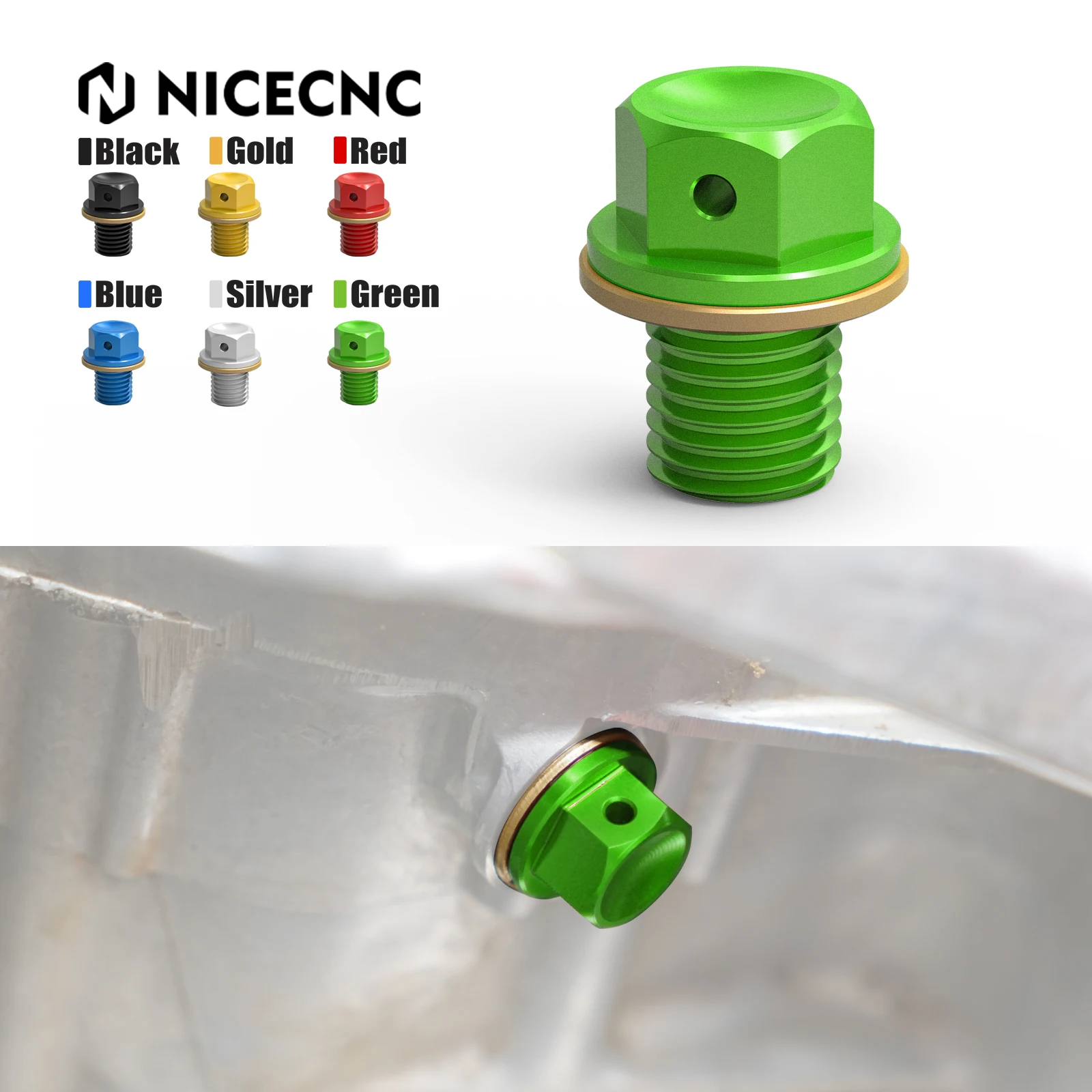 

Магнитный болт сливной пробки NICECNC для Kawasaki Z1000 Z650 Z250 Z750 Z800 ER4N ER6N ER6F ZR750 ZX6R 7R 10R ZX11 12R 14R KLX125