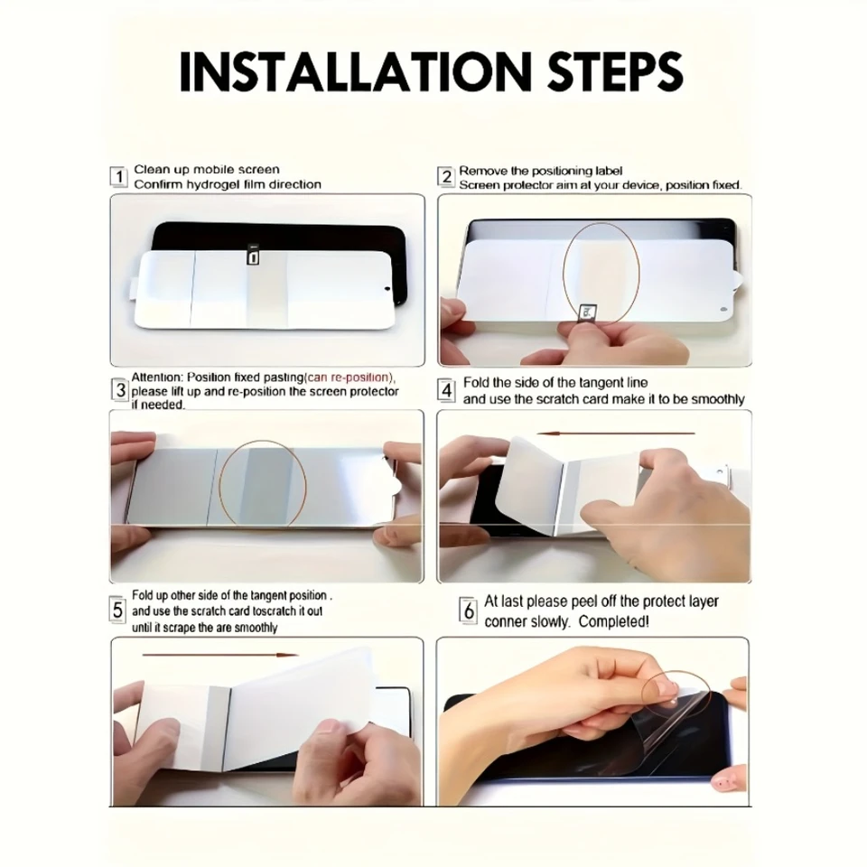 NNBILI 2 piezas Película de hidrogel Protector de pantalla para iPhone 17 16 15 14 13 12 11 Pro Max 17e, Película de cobertura completa TPU suave [No es vidrio] 6