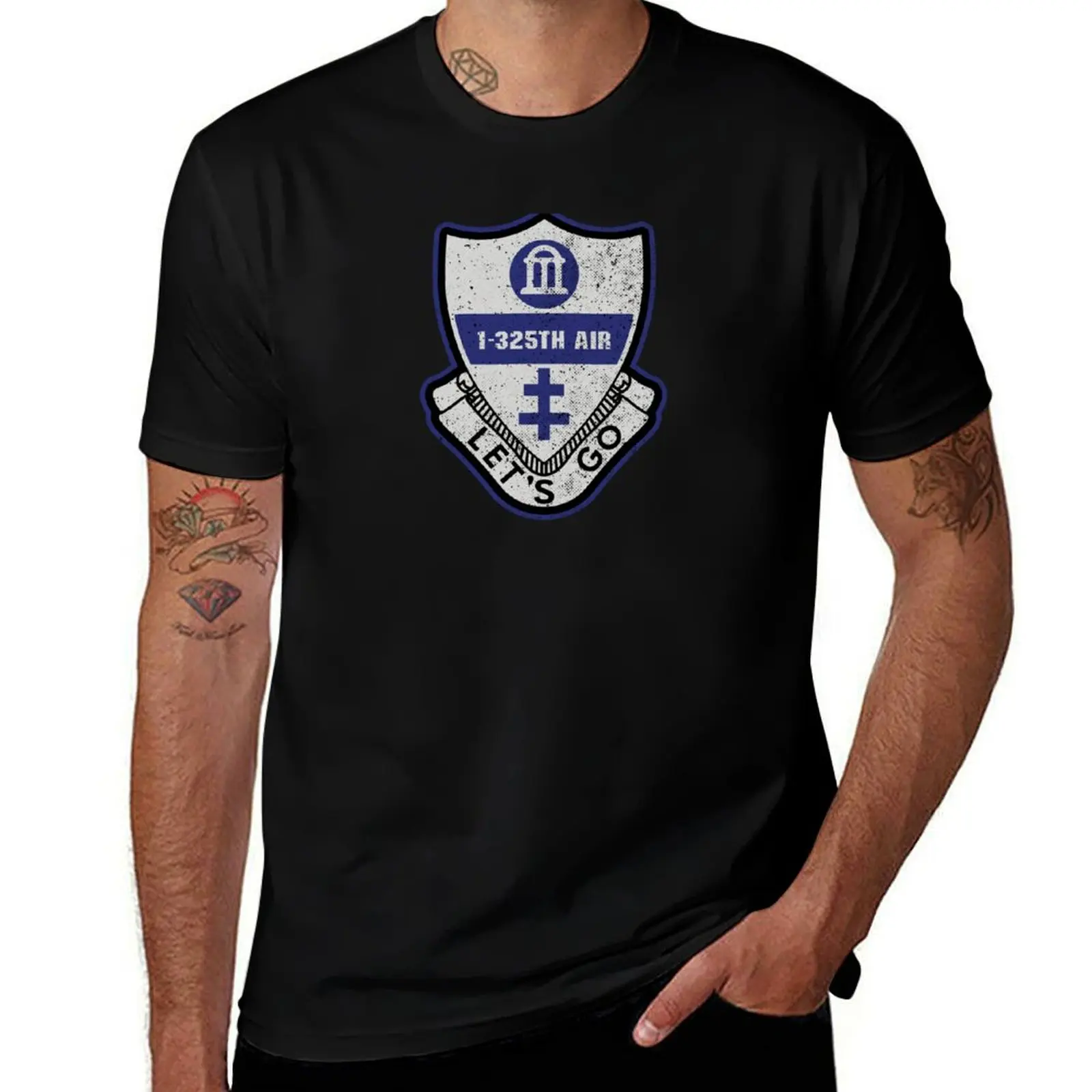 

Футболка с 1st Battalion/325th Airborne Infantry Regiment, футболки для мужчин, винтажные футболки с рисунком для мужчин, футболка