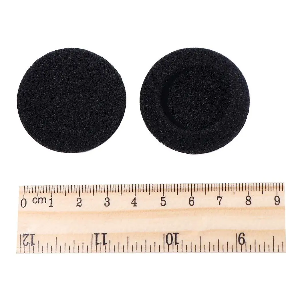 Schwarze Schwammabdeckungen 35mm 40mm 45mm Headset-Kappe 50mm 55mm 60mm 65mm Ohrstöpsel Kappe Schaumstoff-Ohrpolster Kopfhörer Schaumstoffpolster Ohrpolster Schwamm