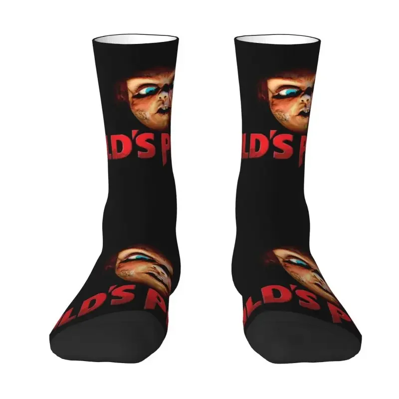 

Novelty Mens Chucky Killer Dress Socks Unisex Comfortable Warm 3D Printing Child's Play Crew Socks