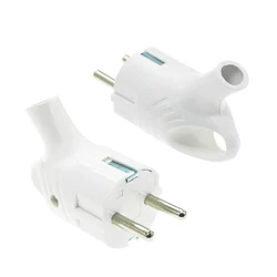 Plugue Europeu 2P + E Schuko Plug Com Aterramento Interruptores Tomada Elétrica