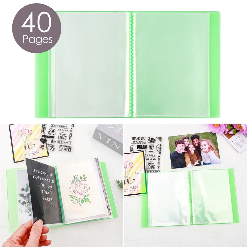 A6 Size Clear Sticker Photo Storage Album with 40 Pages Booklet Book For Stamps&Cutting Dies Storage Book Organizer Folder Bags