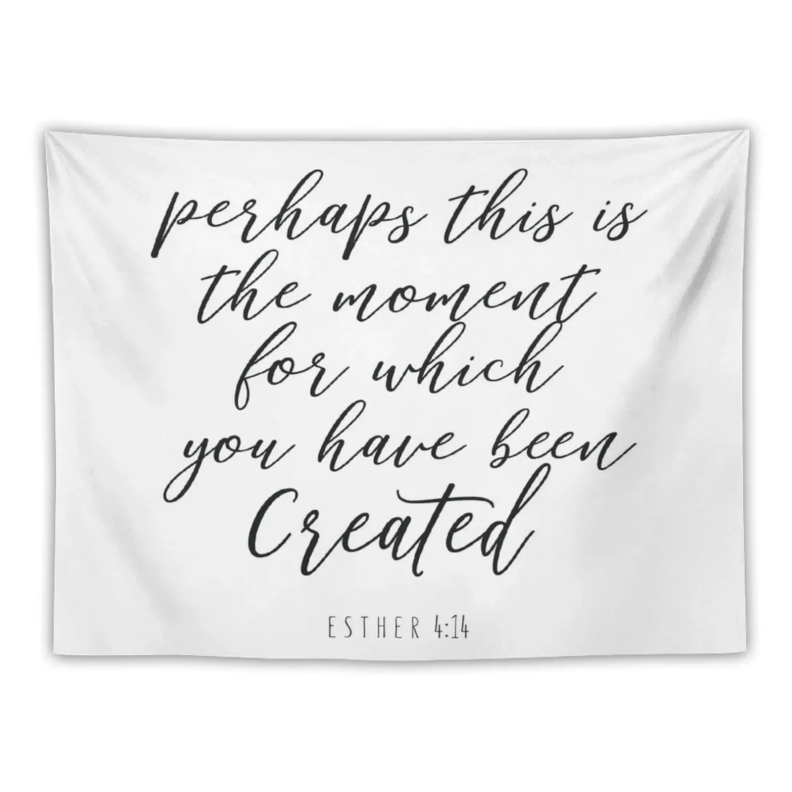 Esther 4:14- Bible Verse Tapestry Aesthetic Room Decor Korean Decor Home Room Decor Korean Style Tapestry