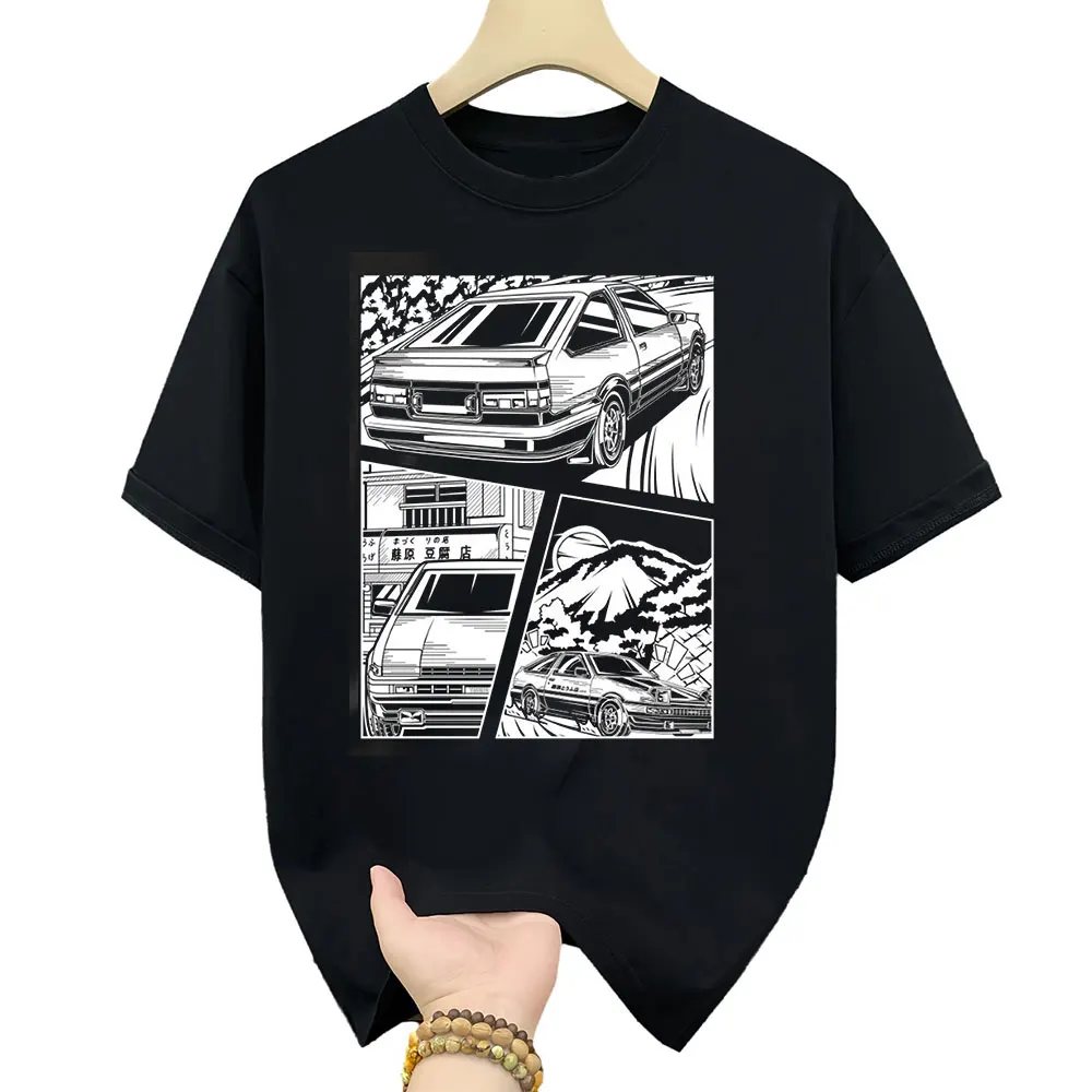 

Manga Panel Fujiwara Tofu Car Initial D - Retro Mountain Drift Racing Gift T shirt Street Racer Anime print Graphic clothes S-6X