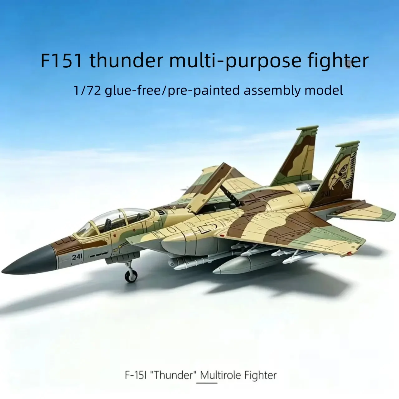 1/72 Scale Creative Military Series F-15I Thunder Multirole Fighter ABS Plastic DIY Assembly Model Airplanes Kit For Xmas Gift