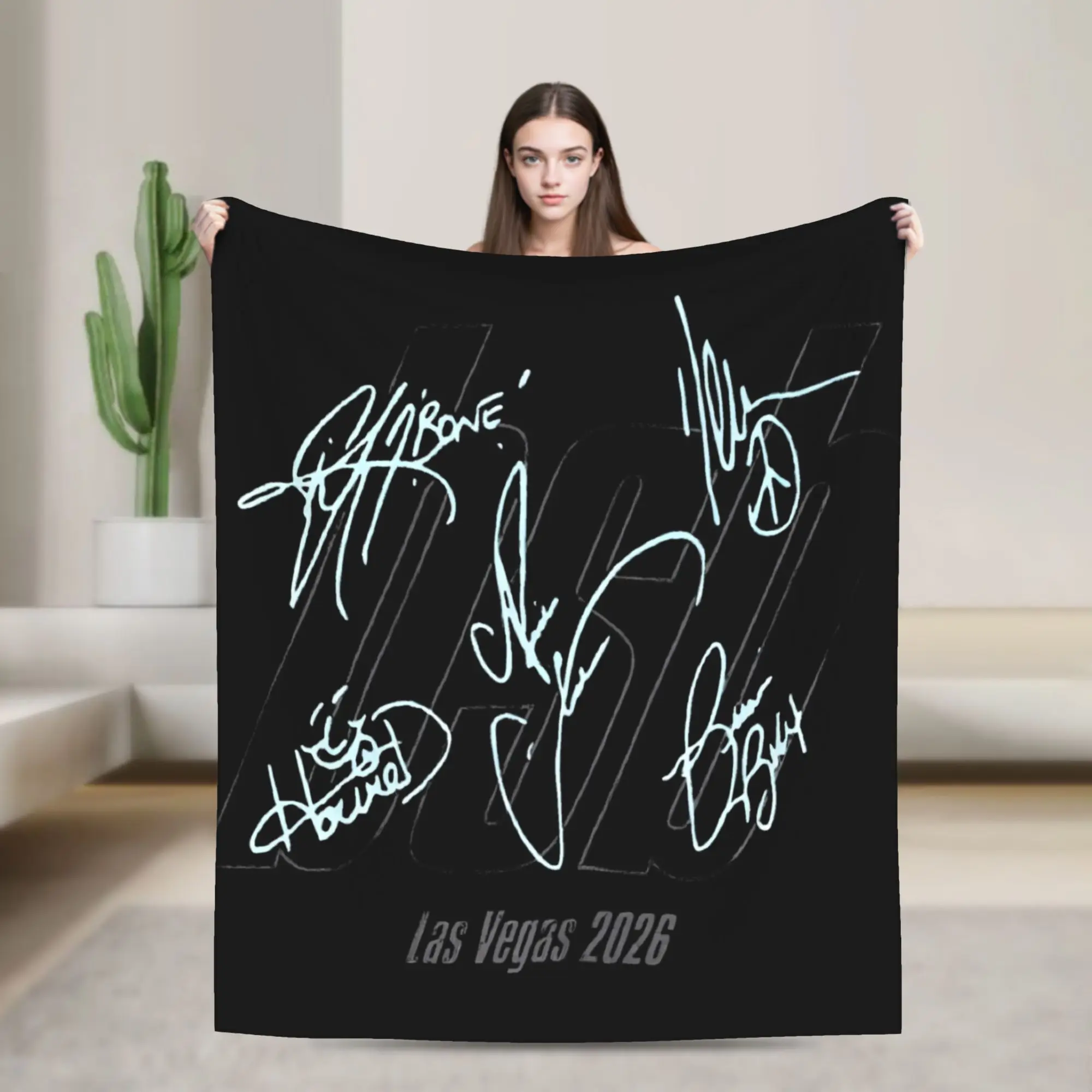 Backstreets Las Vegas 2026 Boy Flannel Blanket Funny Throw Blanket for Home 125*100cm Plush Thin Quilt