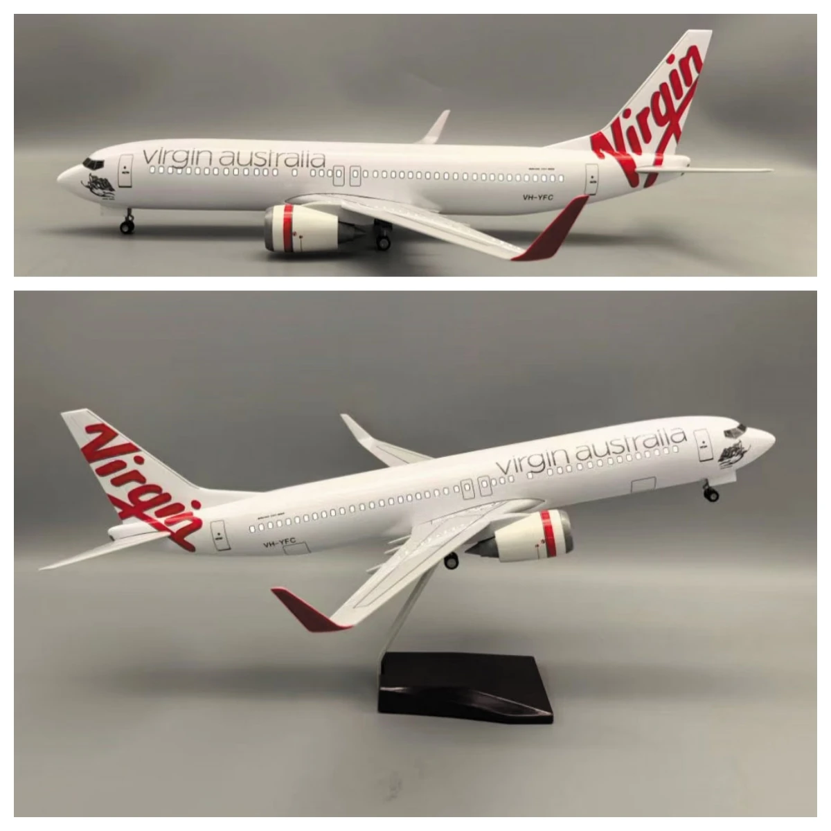 

47CM Large Airplane Model Kits B737-800 Virgin Australia 737 1:85 Scale Plane Resin Diecast Airplanes Collection Gift Kids Toys