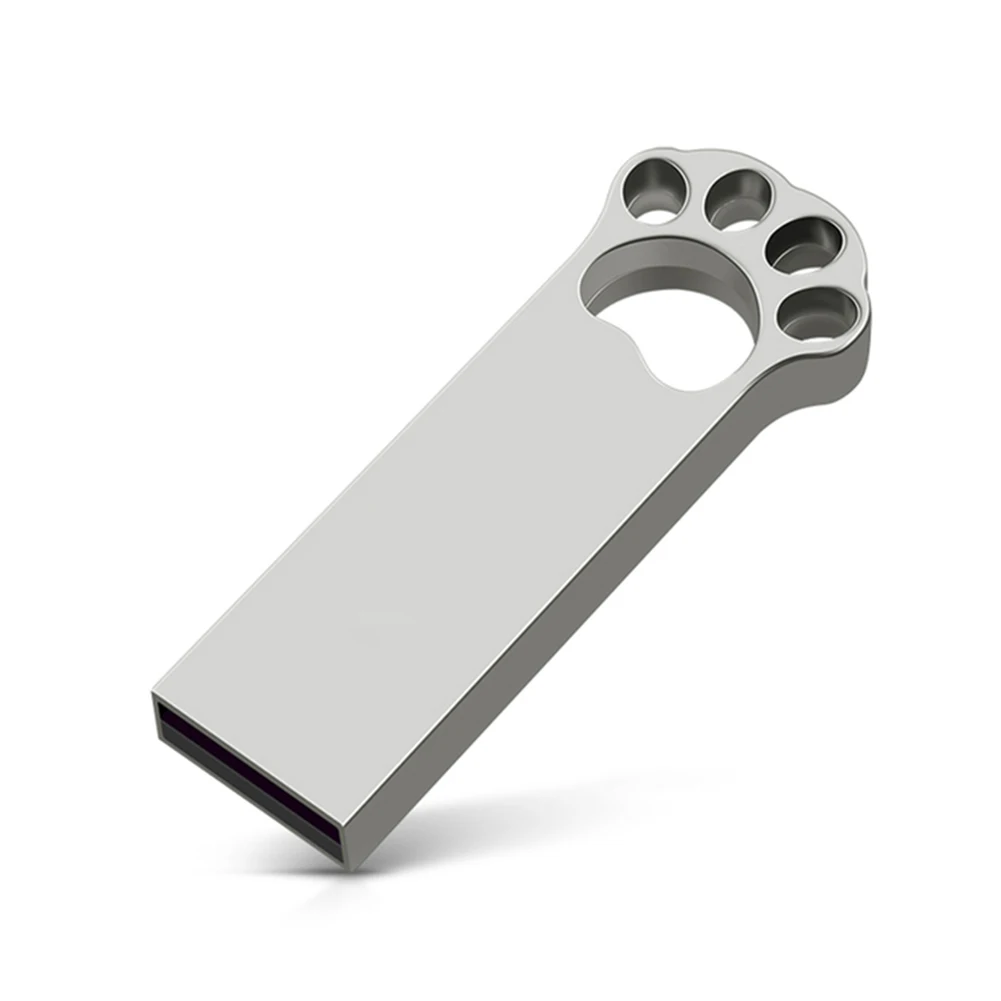 

USB-флешка из цинкового сплава в форме кошачьей лапки, USB 2.0, 128 ГБ, 64 ГБ, 32 ГБ, 16 ГБ, 8 ГБ, 4 ГБ, милый мини-флеш-накопитель в виде кошачьей лапки