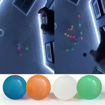 1/4ชิ้นแท่งฟลูออเรสเซนต์ลูกบอลออกกำลังกายคริสมาสต์ลูกบอลเหนียวสำหรับบีบอัดของขวัญคลายเครียดของขวัญแปลกใหม่ของขวัญ Relief ความเครียด