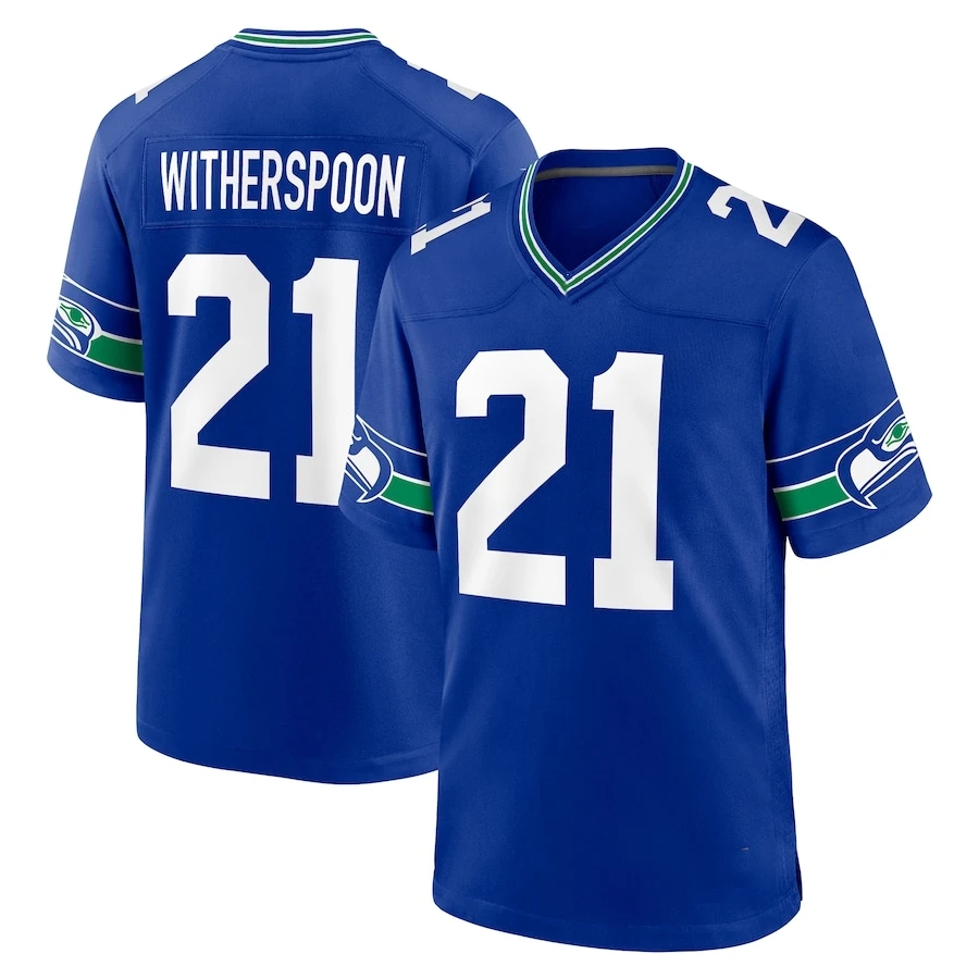 Maglie da calcio Seattle di alta qualità con ricami uomo donna gioventù personalizzate Witherspoon Metcalf Smith-Njigba camicie