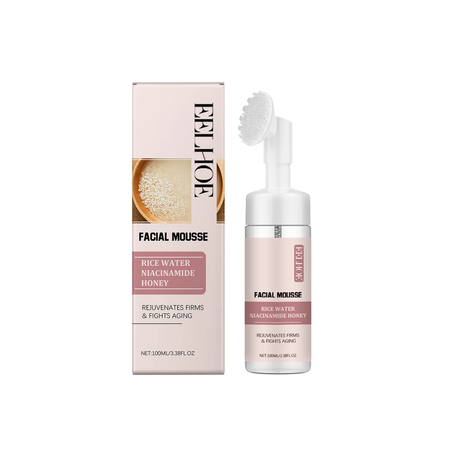 

"Rice Water & Niacinamide Facial Mousse - Anti-Aging Foam Cleanser | Rejuvenating & Firming Face Wash with Honey | 100ml/3.38oz