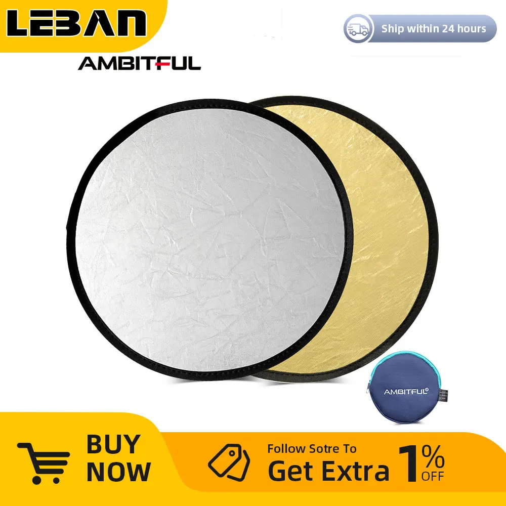 30cm 2in1 Multi-Disc Diffuers Light Round Reflector With Bag Portable Collapsible Silver Gold White for Photography Studio