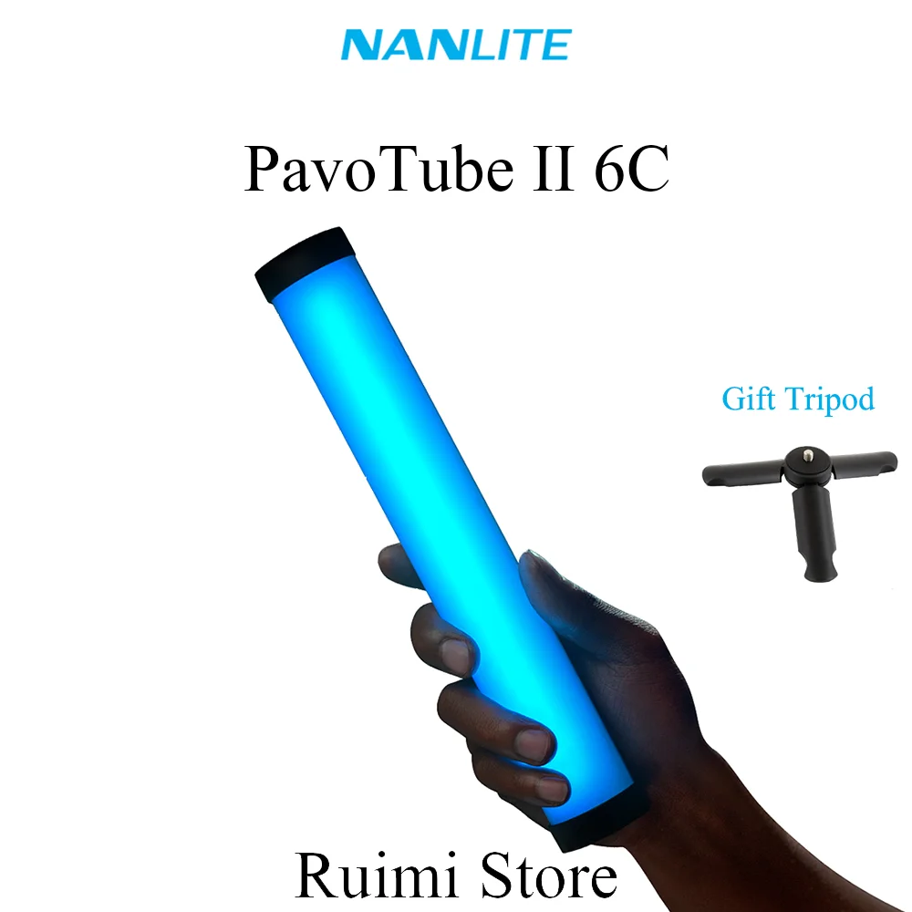 Nanlite PavoTube II 6C LED RGB 라이트 튜브 휴대용 핸드 헬드 사진 조명 스틱 CCT 모드 사진 비디오 소프트 라이트